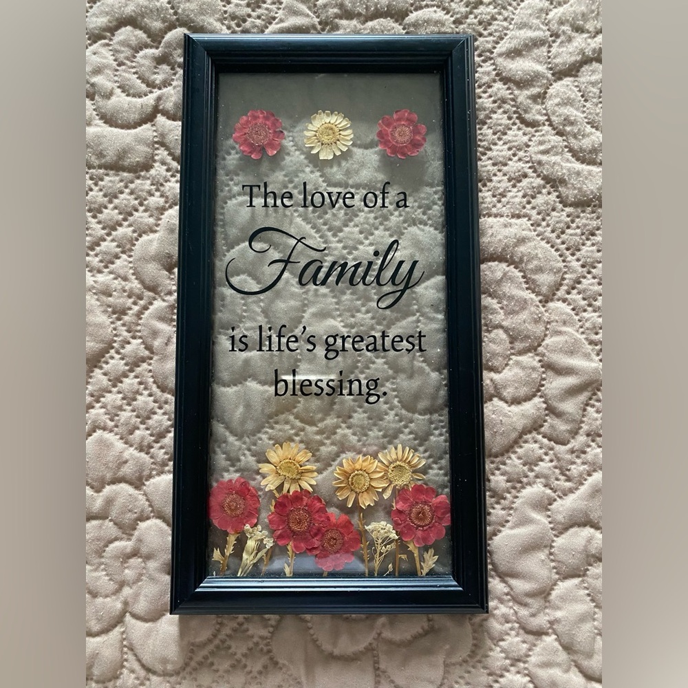 Floral Family Blessing Wall Art